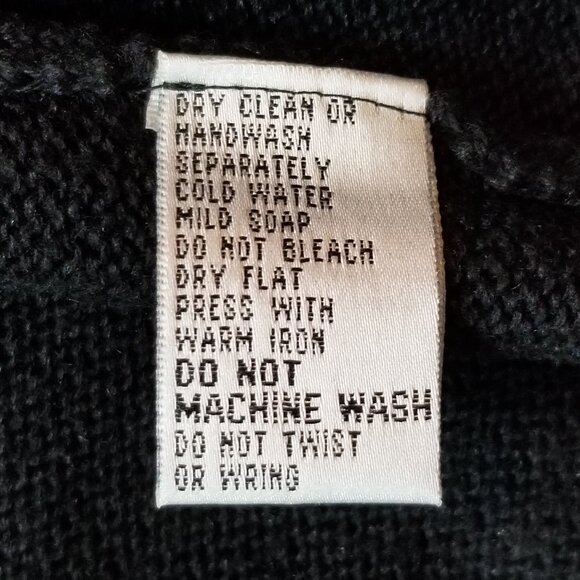 CACHE Women's Black With Gold Crochet Accents Cardigan Sweater Size Large ~ 4449 - Picture 6 of 6